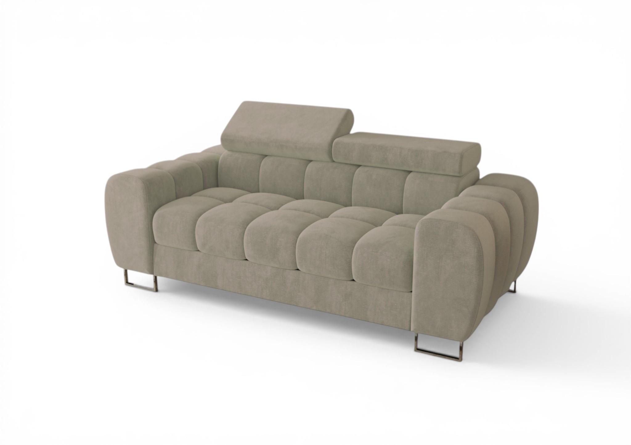 SOFA 2-sitzer Bastien In Stoff Terra - Beige, Holzwerkstoff/Textil (195/95/97cm) - Fun Möbel