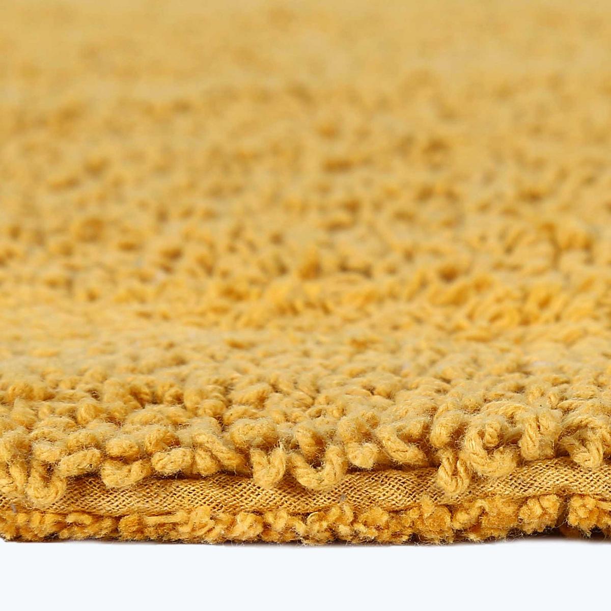 BADEMATTE 40/100 cm, 100% Baumwolle, wendbar - Gelb, Textil (40/100cm) - Homescapes