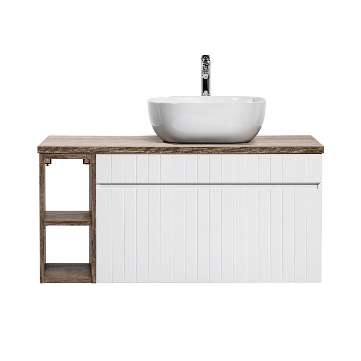 WASCHTISCH 100cm Zelie Weiß - Weiß, Holzwerkstoff (100/48/46cm) - Petits-meubles