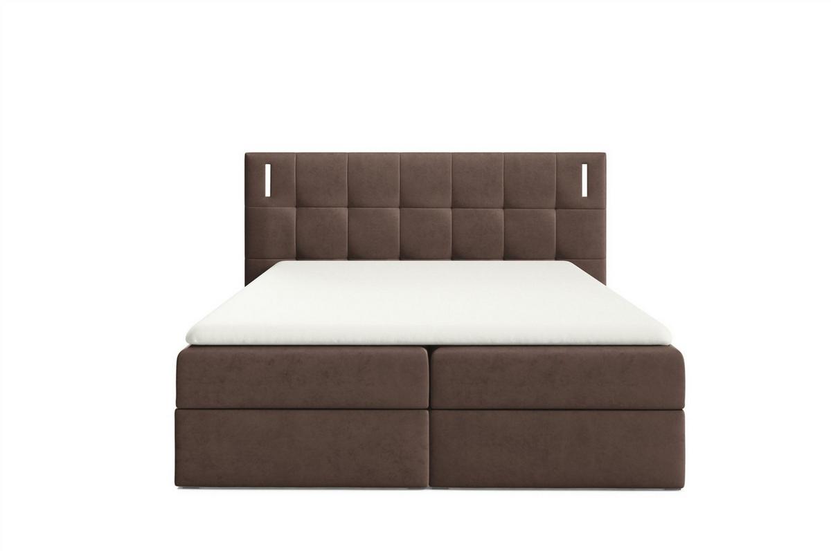 BOXBETT Martim - Braun, Holzwerkstoff/Textil (180/200cm) - Fun Möbel