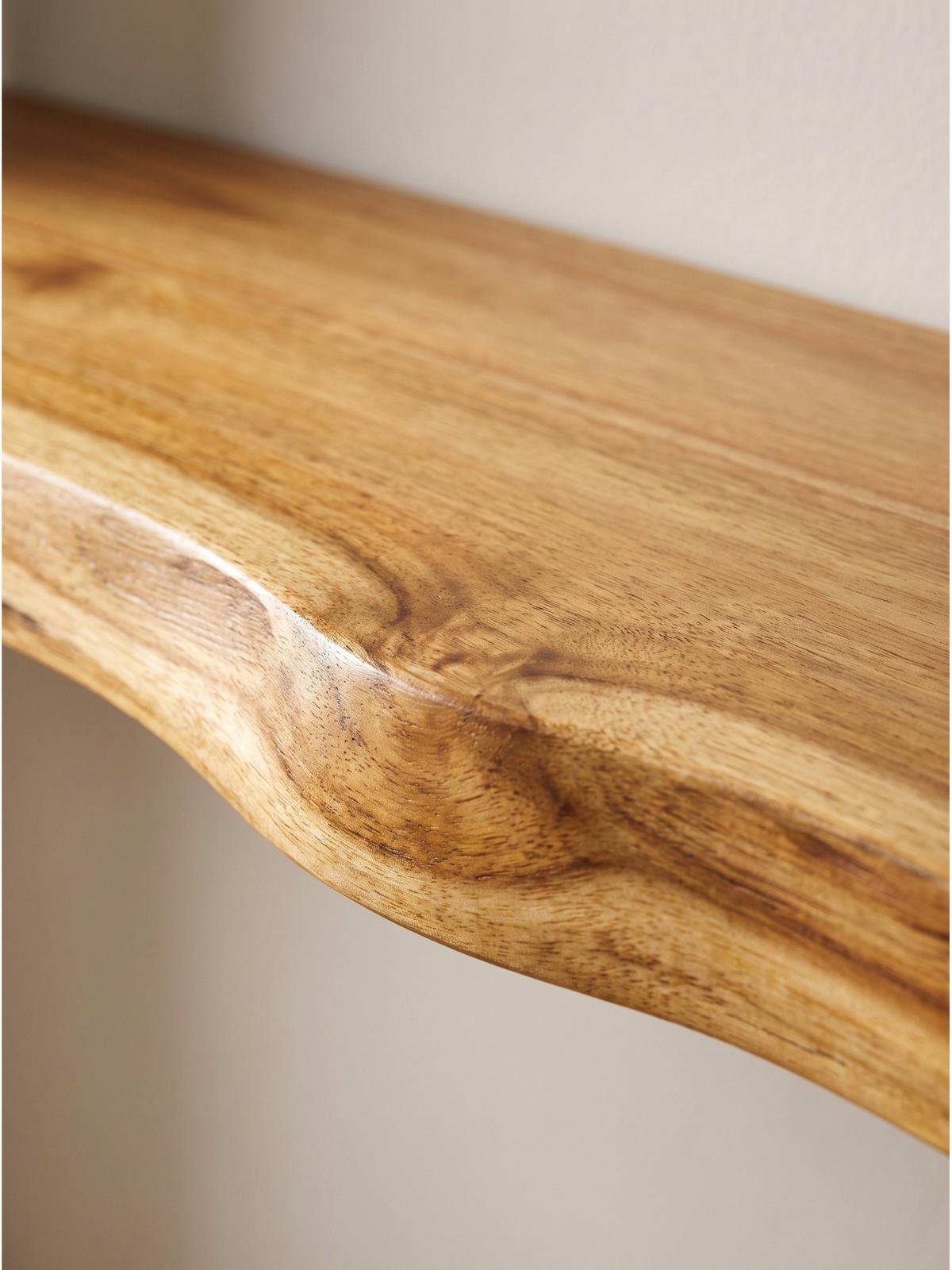 WANDREGAL ARANDA, Akazie Massivholz, handgefertigt, 60 x 20 x 3 cm - Akaziefarben, Holz (60/3/20cm) - KADIMA DESIGN