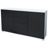 SIDEBOARD Santo Schwarz matt - Schwarz, Holzwerkstoff (138.5/75.5/35cm) - Vladon