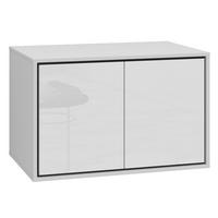 WASCHBECKENUNTERSCHRANK Capri 2 Schubladen Weiß Hochglanz - 78 x 48 x 51 cm - Weiß, Holz (78/51/48cm) - Badplaats