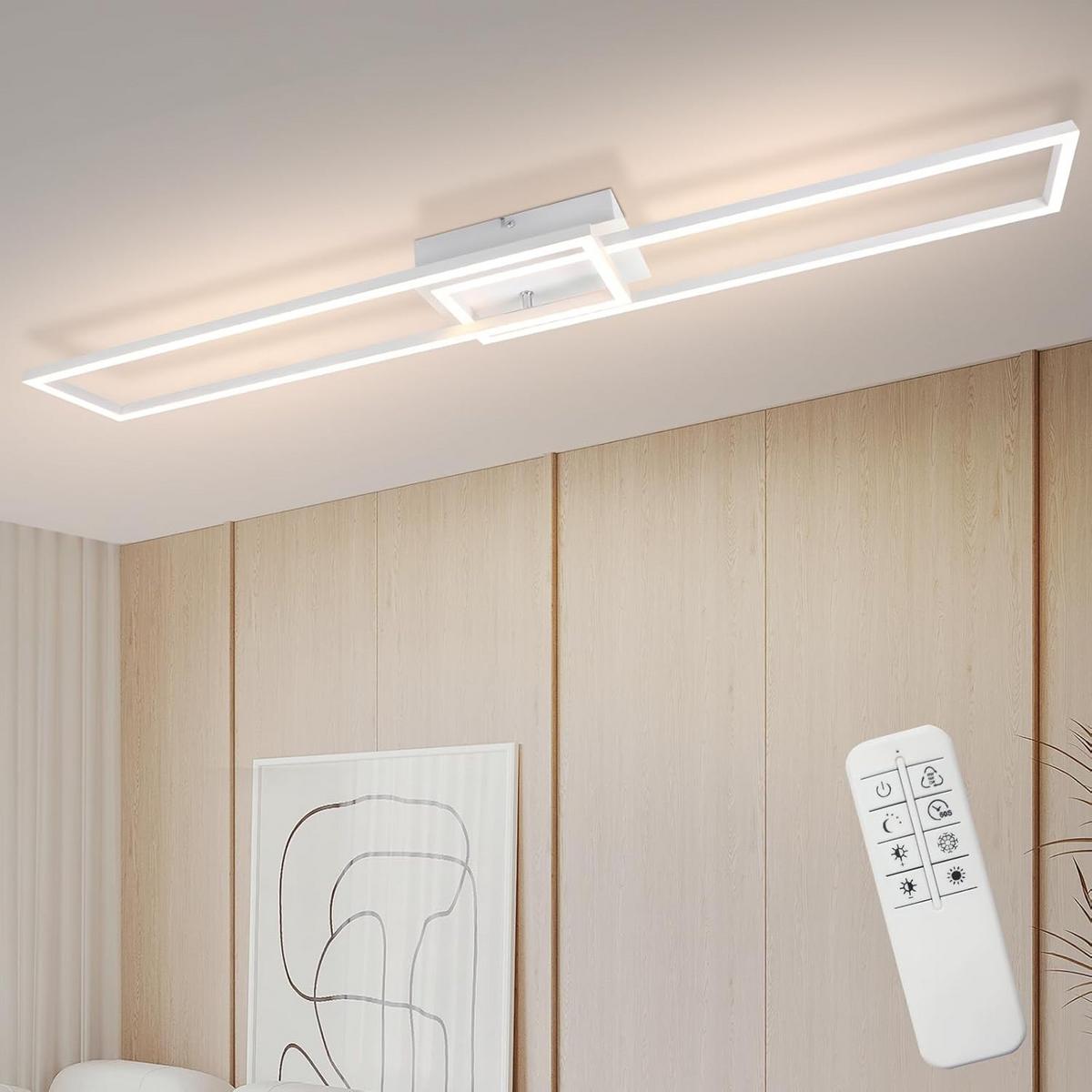 LED-DECKENLEUCHTE Ragnor 102.5/18.5/7.3 cm - Weiß, Metall (102.5/18.5/7.3cm) - ZMH