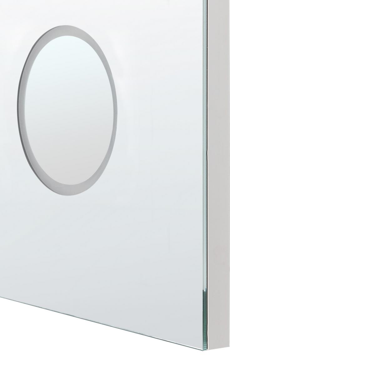 LED-BADEZIMMER-SPIEGEL 80/60 cm Silber Montaron - Silberfarben, Glas (80/60/4cm) - Beliani