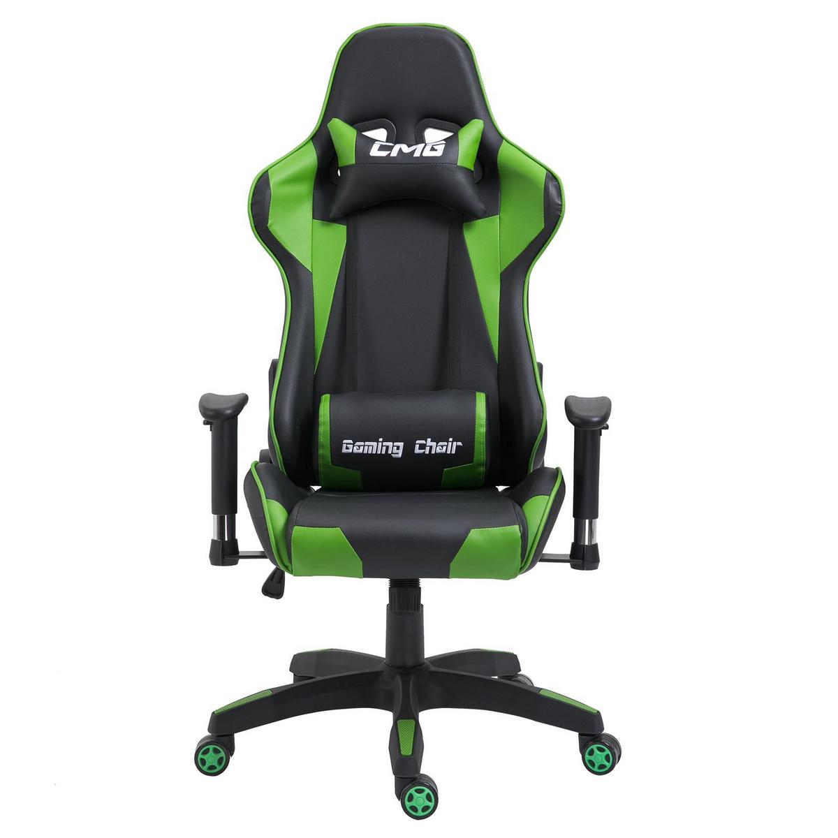 GAMINGSTUHL GAMING schwarz/grün - Schwarz/Grün, Textil (69/125/70cm) - CARO-Möbel