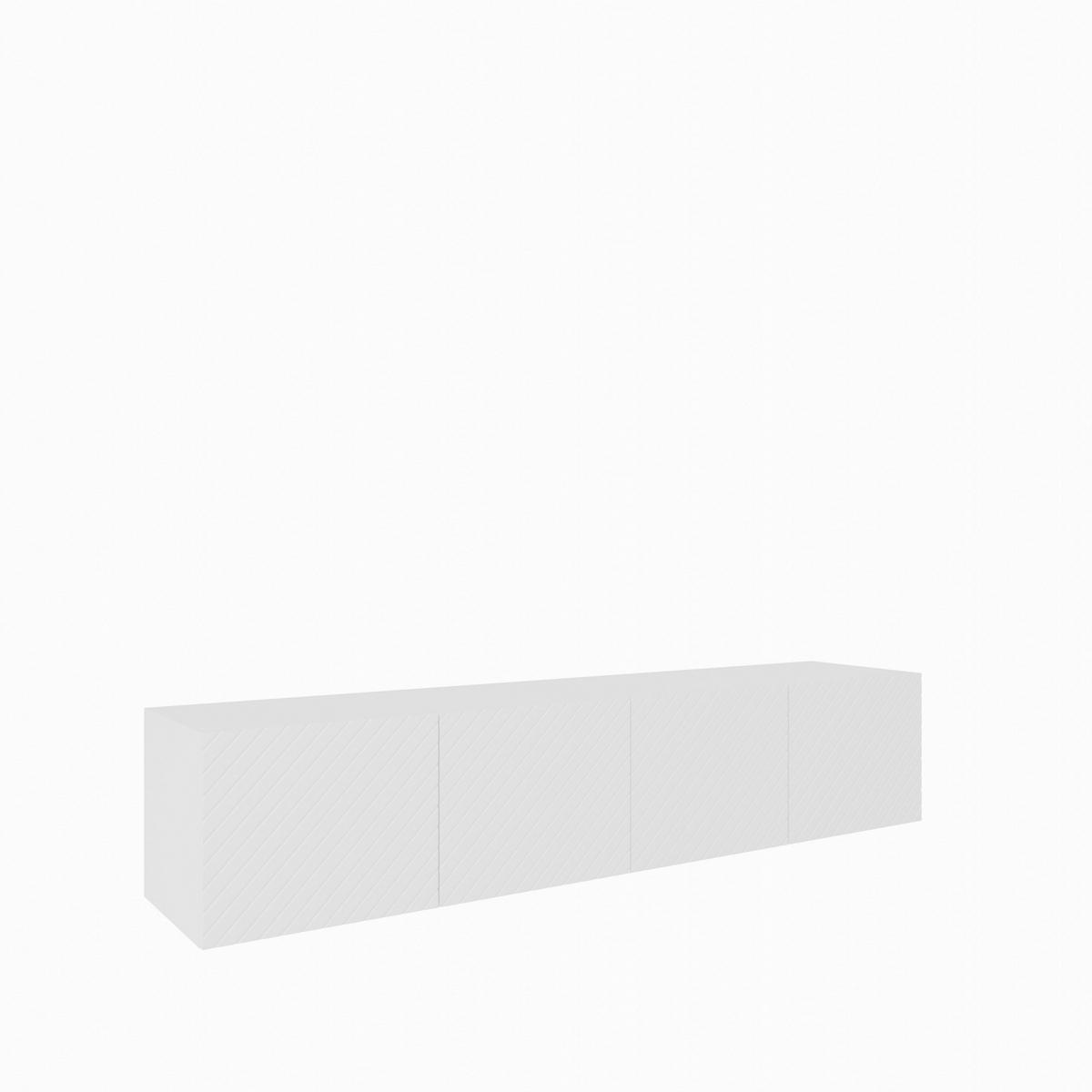 LOWBOARD CAVA 200/41/40 cm, Hängender TV-Schrank Weiß - Weiß, Holzwerkstoff (200/41/40cm) - MASSENO