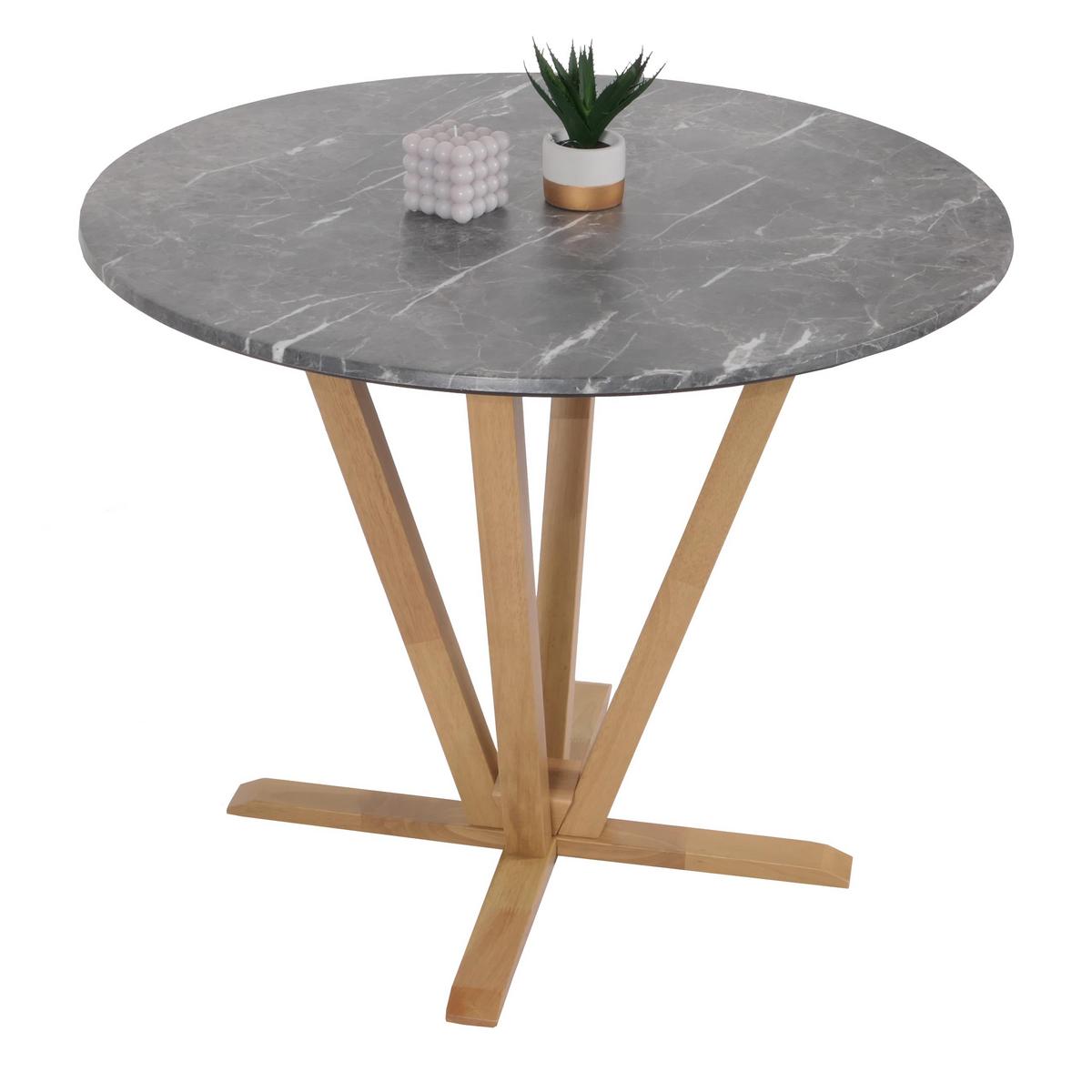 BISTROTISCH -B rund Grau - Grau, Holz (92/92/76cm) - MCW