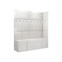 GARDEROBEN-SET Orion II - Weiß, Holzwerkstoff/Kunststoff (168/186/46cm) - MIRJAN24