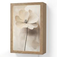 WANDLEUCHTE Blume - Beige - Farbe - Schatten 20x30 cm - Beige, Holzwerkstoff (20/30/8cm) - OnlyWow