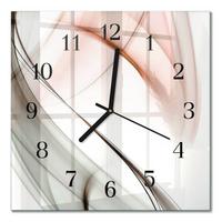 WANDUHR aus Glas 30x30 cm - Abstraktion - Braun, Glas (30/30/0.4cm) - TULUP