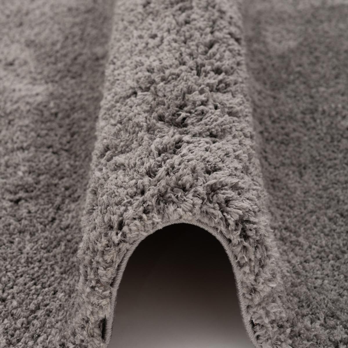 LUXUS SUPER HOCHFLOR SHAGGY TEPPICH LUCA RUND - Anthrazit, Textil (200/200cm) - Pergamon