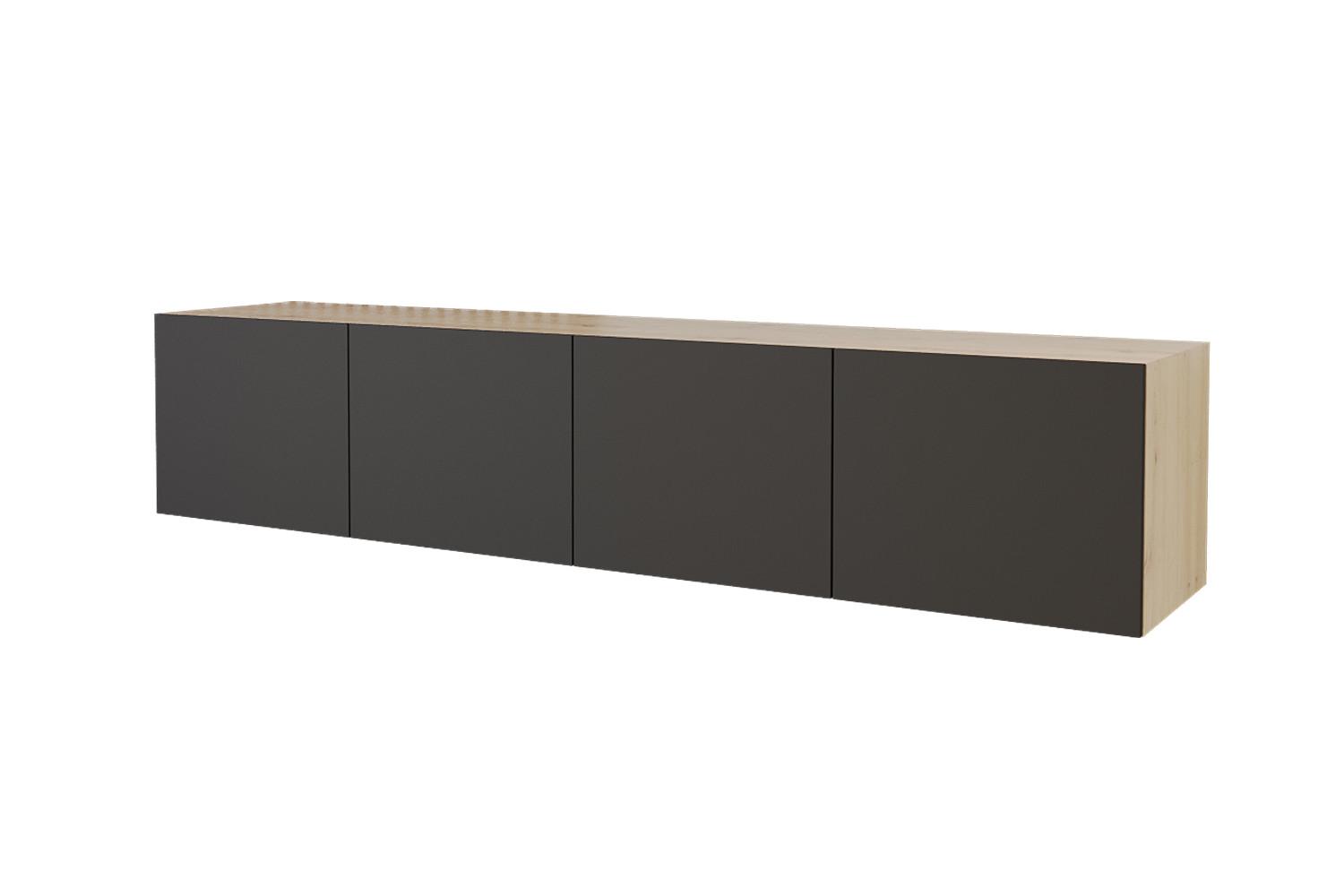 LOWBOARD ELIO-W 2x100x40x40 cm - Artisan / Schwarz - Eiche Artisan, Holzwerkstoff (200/40/40cm) - ALTDECOR