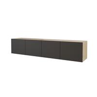 LOWBOARD ELIO-W 2x100x40x40 cm - Artisan / Schwarz - Eiche Artisan, Holzwerkstoff (200/40/40cm) - ALTDECOR