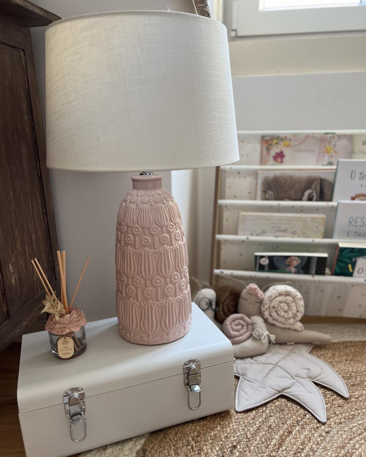 TISCHLEUCHTE Zarima 35/35/56 cm - Pink, Keramik (35/35/56cm) - Beliani