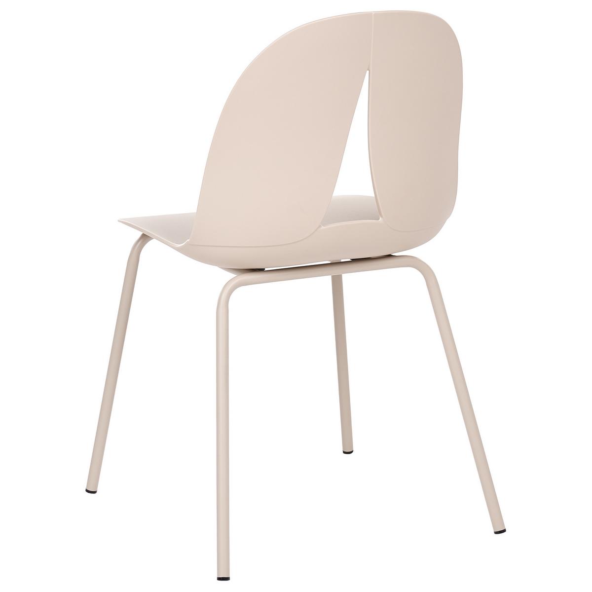 GARTENSTUHL 2er Set ohne Armlehnen Beige Bolgheri - Beige, Kunststoff (49/83/49cm) - Beliani