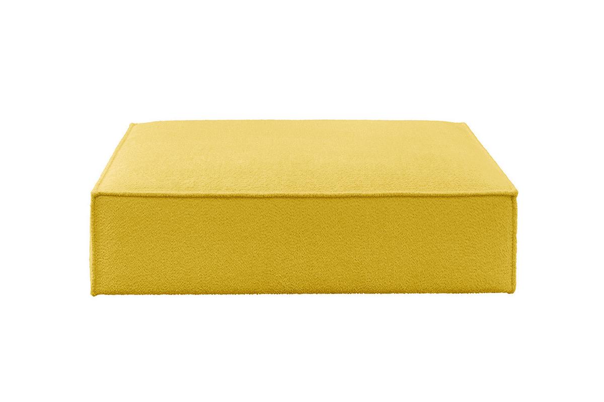 POLSTERHOCKER CARMO Gelb Flachgewebe - Gelb, Textil (145/43/100cm) - KAWOLA