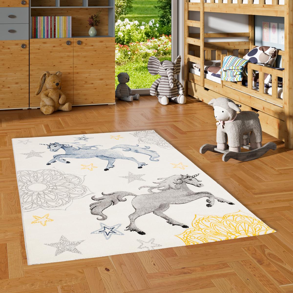 KINDER TEPPICH MAUI KIDS PFERDE STARS - Multicolor, Textil (200/290cm) - Pergamon