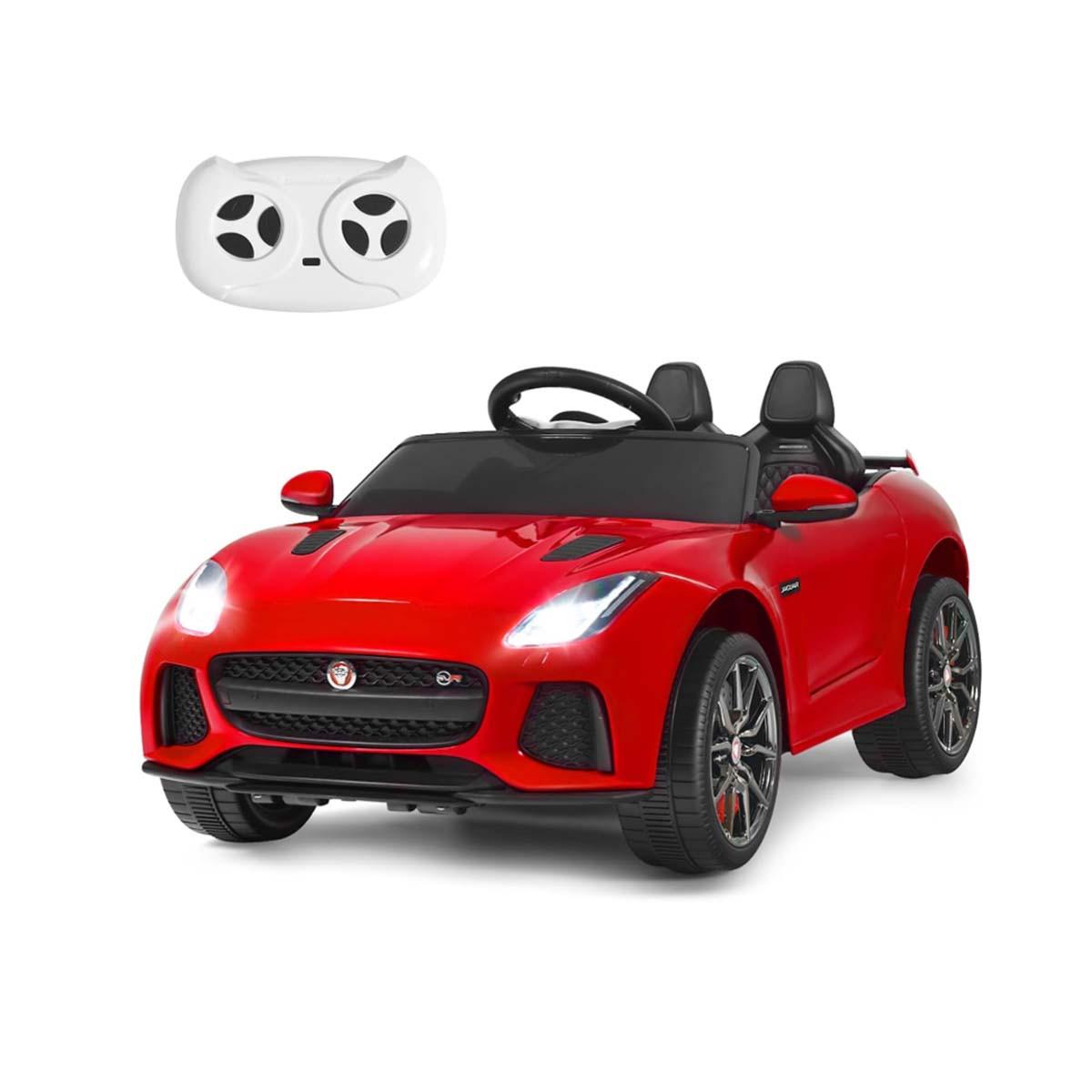 KINDERAUTO Jaguar 12V Elektro Rot - Rot, Kunststoff (66/107.5/50cm) - COSTWAY
