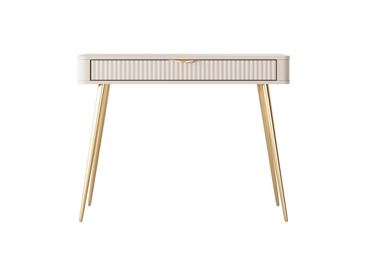 KONSOLENTISCH LANTANA 100,2/78/38 cm mit Schubladen, Beige - Beige, Holzwerkstoff (38/100.2/78cm) - MASSENO