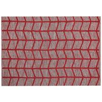 KURZFLOR-TEPPICH Sivas 230/160 cm - Rot, Textil (160/230cm) - Beliani