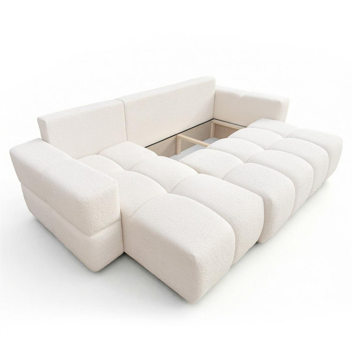 ECKSOFA Denise Mit Schlaffunktion - Grau, Holzwerkstoff/Textil (250/148cm) - Fun Möbel