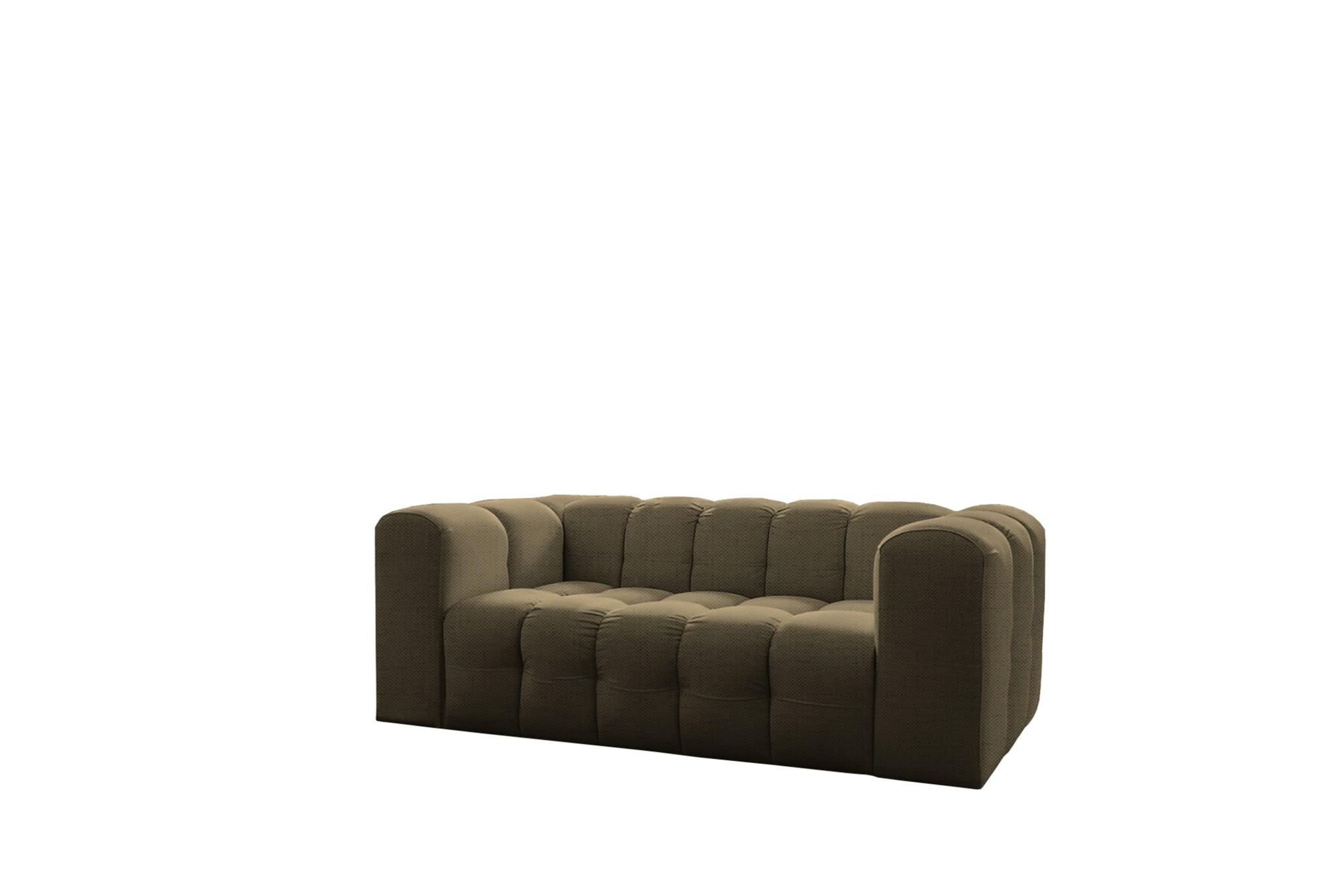 SOFA 2-sitzer Solvie In Moly - Grün, Holzwerkstoff/Textil (200/75/106cm) - Fun Möbel