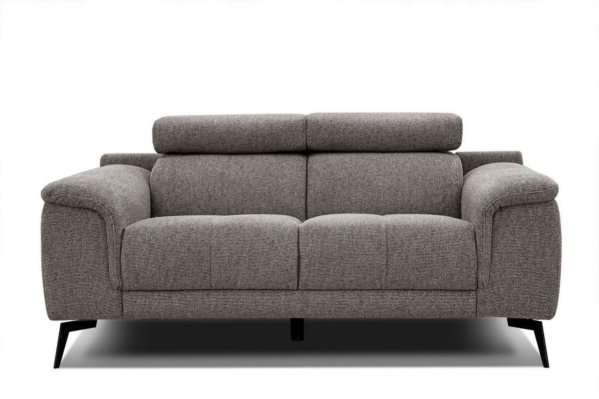 SOFA FIERO 2-Sitzer, taupe - Taupe/Schwarz, Holzwerkstoff/Textil (170/82/103cm) - Wozimo