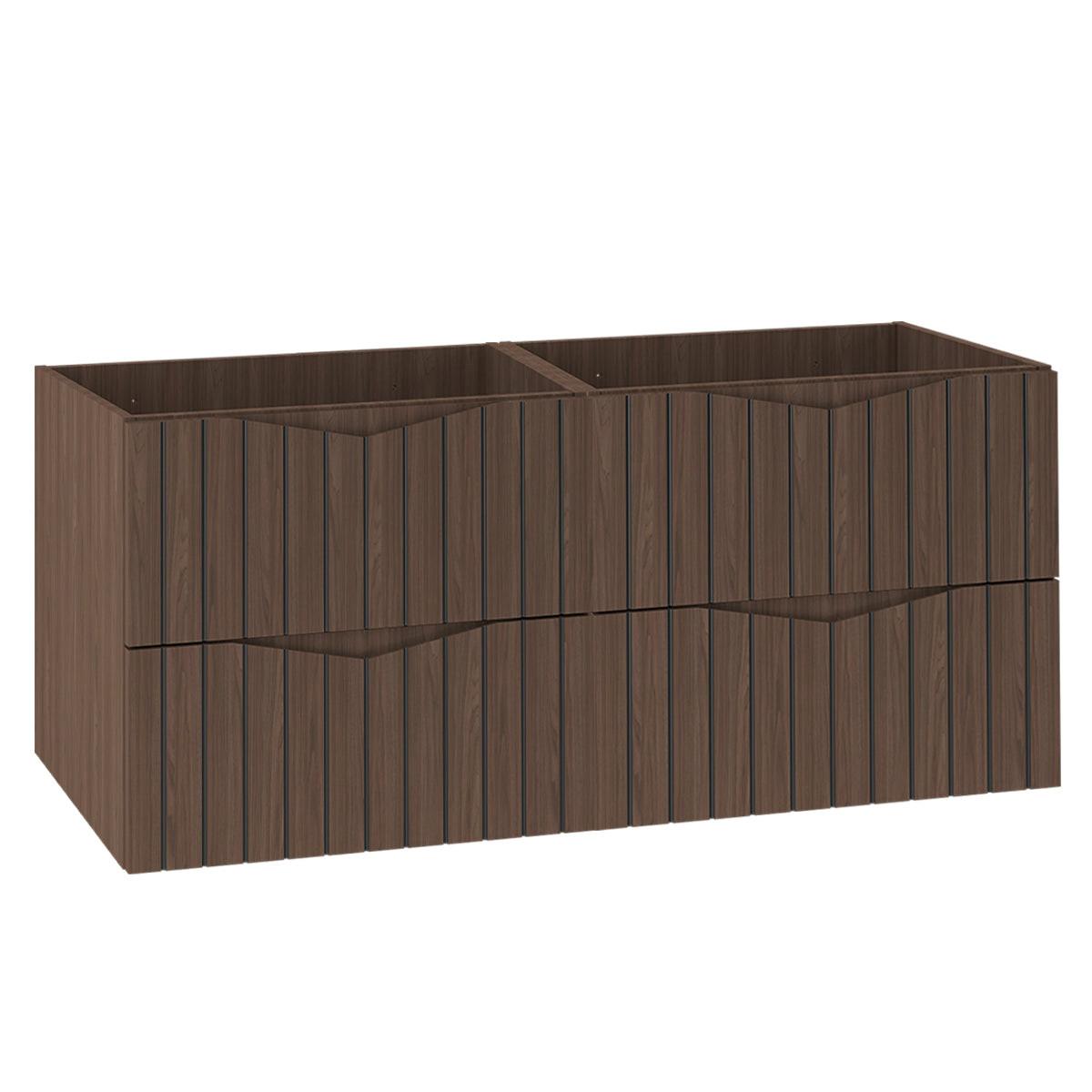 WASCHTISCHUNTERSCHRANK 120cm Siena Holz und Schwarz - Schwarz, Holzwerkstoff (120/50/45.8cm) - Petits-meubles