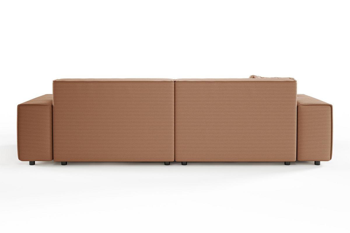 SOFA RANI Braun Cord - Schwarz/Braun, Kunststoff/Textil (256/71/101cm) - KAWOLA