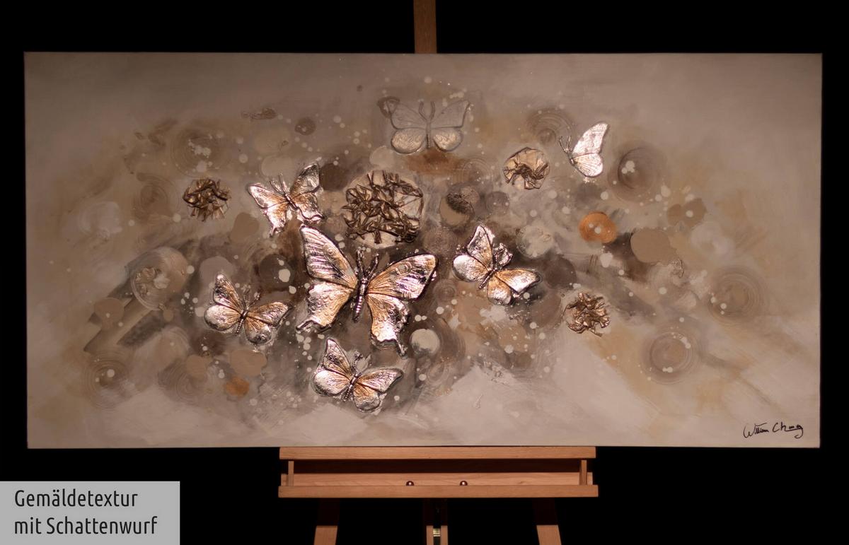 ACRYLBILD HANDGEMALT 120/60 cm - Braun/Grau, Holz/Textil (120/60cm) - KUNSTLOFT
