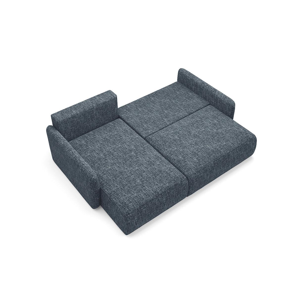 ECKSOFA Lazare 3 Sitzplätze Blau - Blau, Holz (217/148cm) - Petits-meubles