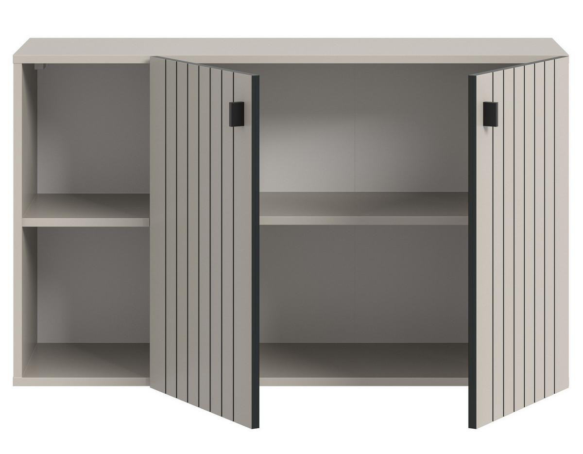 FLURKOMMODE Kaschmir 106 x 63 cm, Schuhschrank hängend - Kaschmir/Schwarz, Holzwerkstoff/Metall (106/96/37cm) - Inn.Furn
