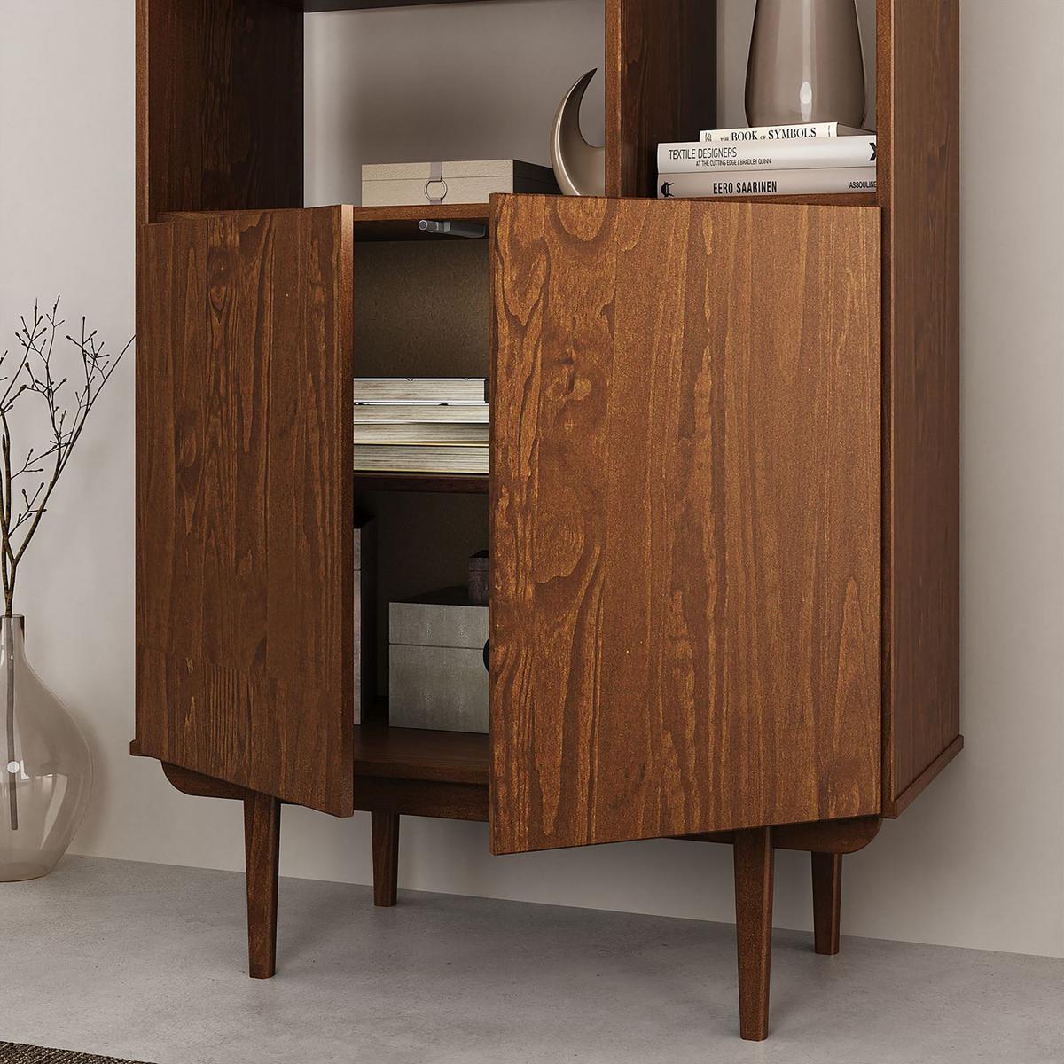HIGHBOARD SIMONA Kastanie - Kastanienfarben, Holz (80/133/37cm) - IDIMEX