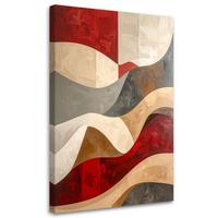 LEINWANDBILD 3D und geometrisch 40x60cm - Rot, Textil (40/60cm) - Feeby