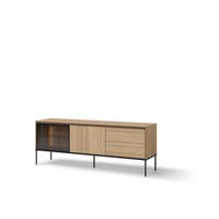 TV Element VISSO VI-07 167cm mit Beleuchtung Eiche linear - Eichefarben, Holzwerkstoff (167/62/41cm) - Lookway