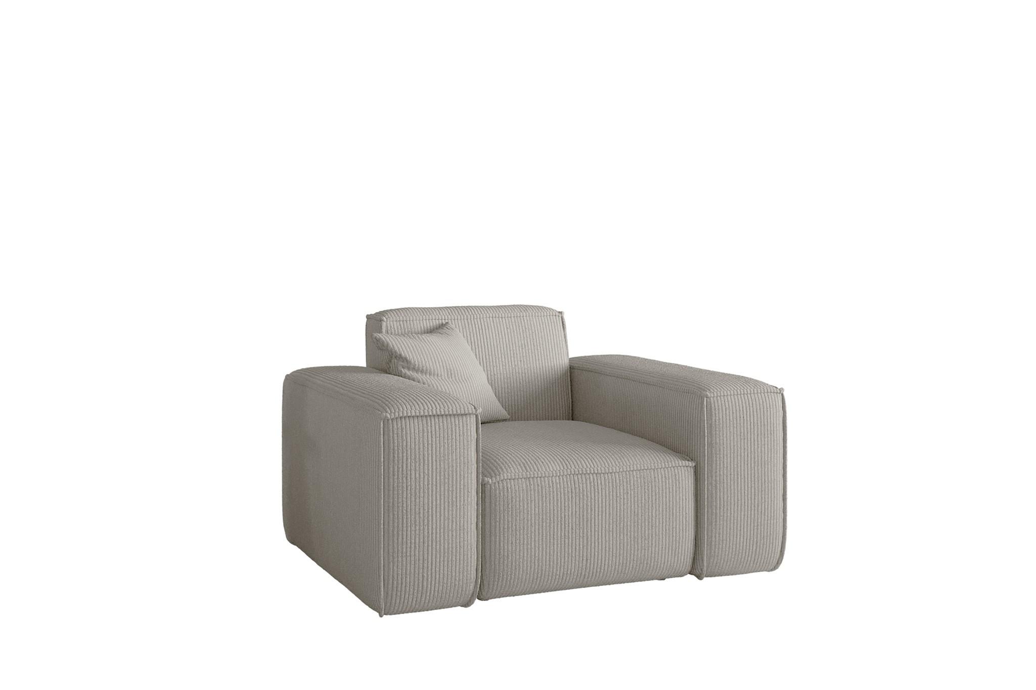 SESSEL Celes Premium Stoff Scala - Hellgrau, Holzwerkstoff/Textil (121/73/88cm) - Fun Möbel