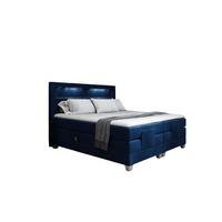 BOXSPRINGBETT Elektrisch Davide - Dunkelblau, Holzwerkstoff/Textil (200/200cm) - Fun Möbel