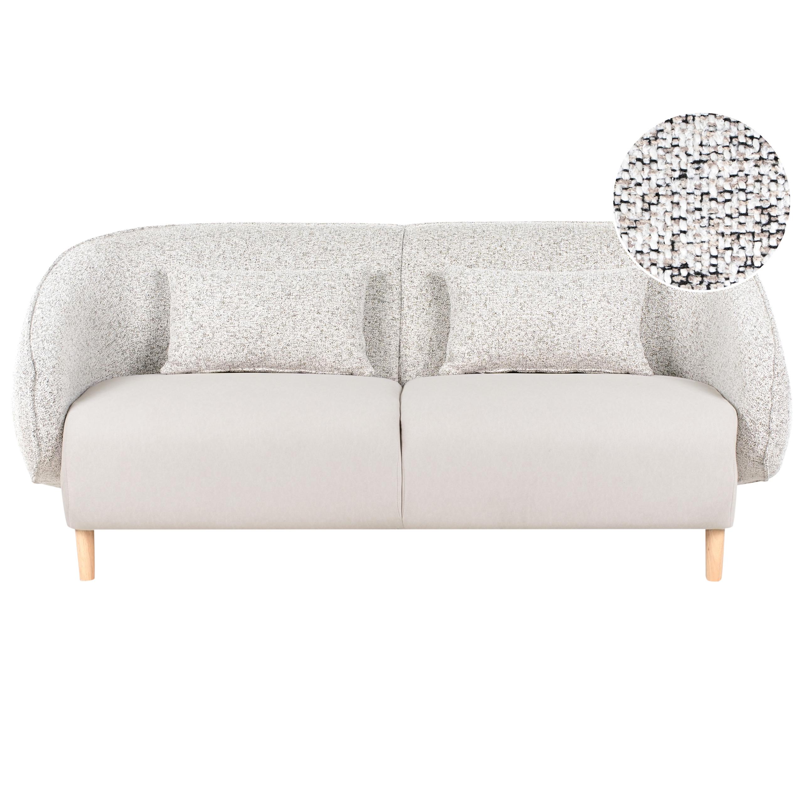 SOFA Stoff Hellbeige Umea - Beige/Braun, Textil (190/78/85cm) - Beliani