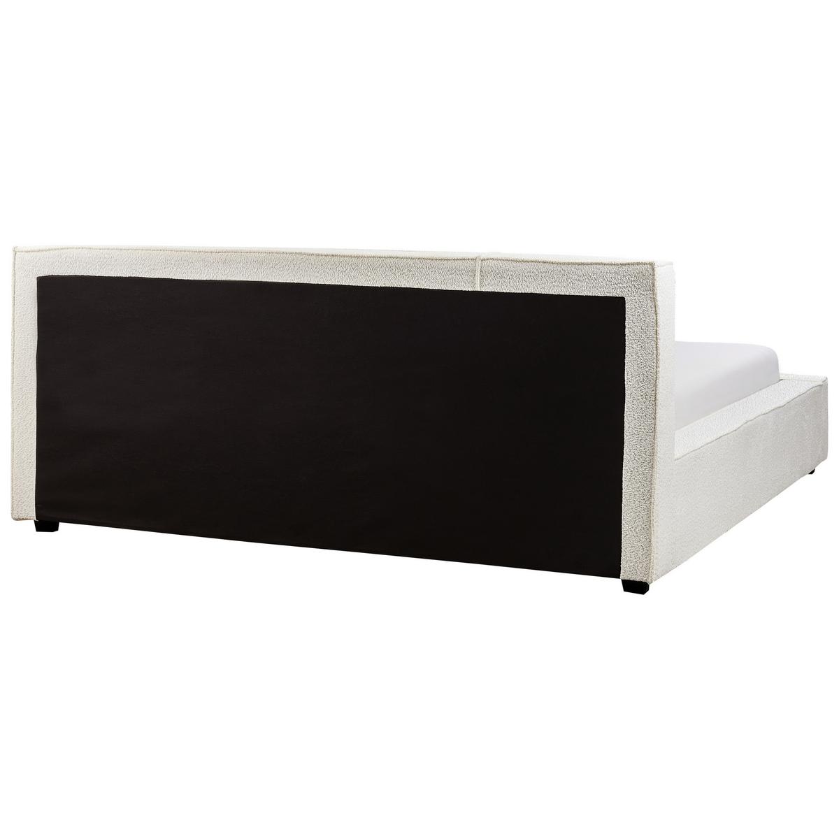 POLSTERBETT mit Lattenrost 180x200 cm Weiß Mirande - Creme, Textil (180/200cm) - Beliani