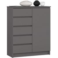 KOMMODE Graphit Grau 97/80/35 - Graphitfarben, Holzwerkstoff (80/97/35cm) - RAUMHIRSCH FURNITURE