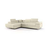ECKSOFA Monaro Mit Schlaffunktion - Creme, Holzwerkstoff/Textil (202/275cm) - Fun Möbel