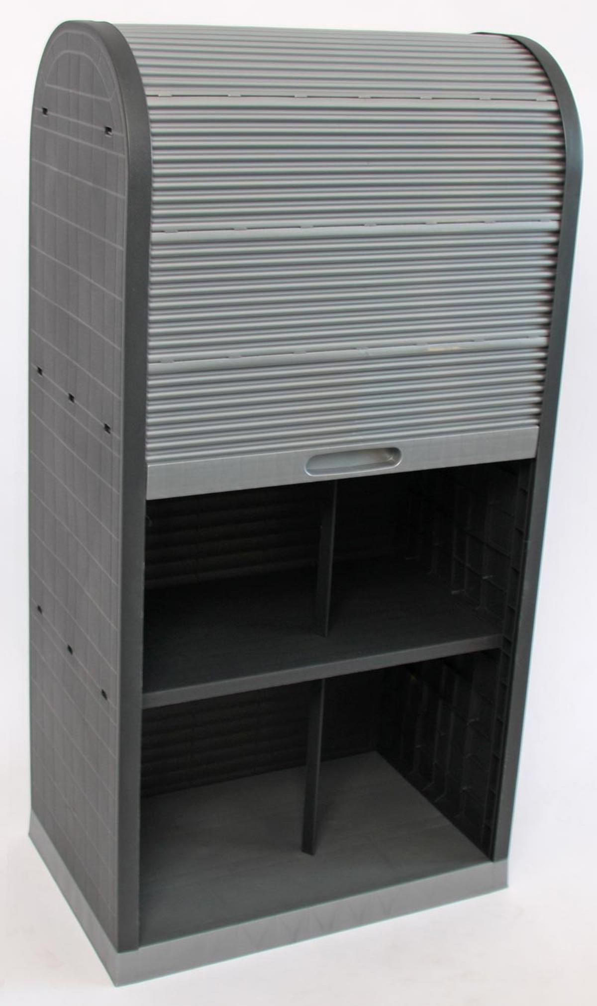 UNIVERSAL KUNSTSTOFF ROLLLADENSCHRANK Grau - Grau, Kunststoff (58/120/38cm) - MCW