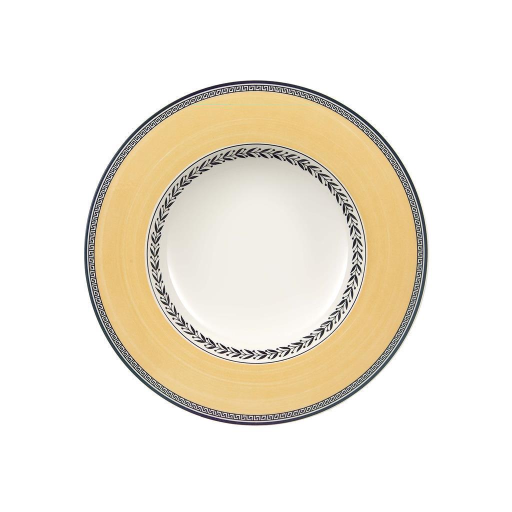 SUPPENTELLER Audun Fleur weiß-grau-gelb ø 24,2 cm - Gelb/Weiß, Keramik (24.2cm) - Villeroy & Boch