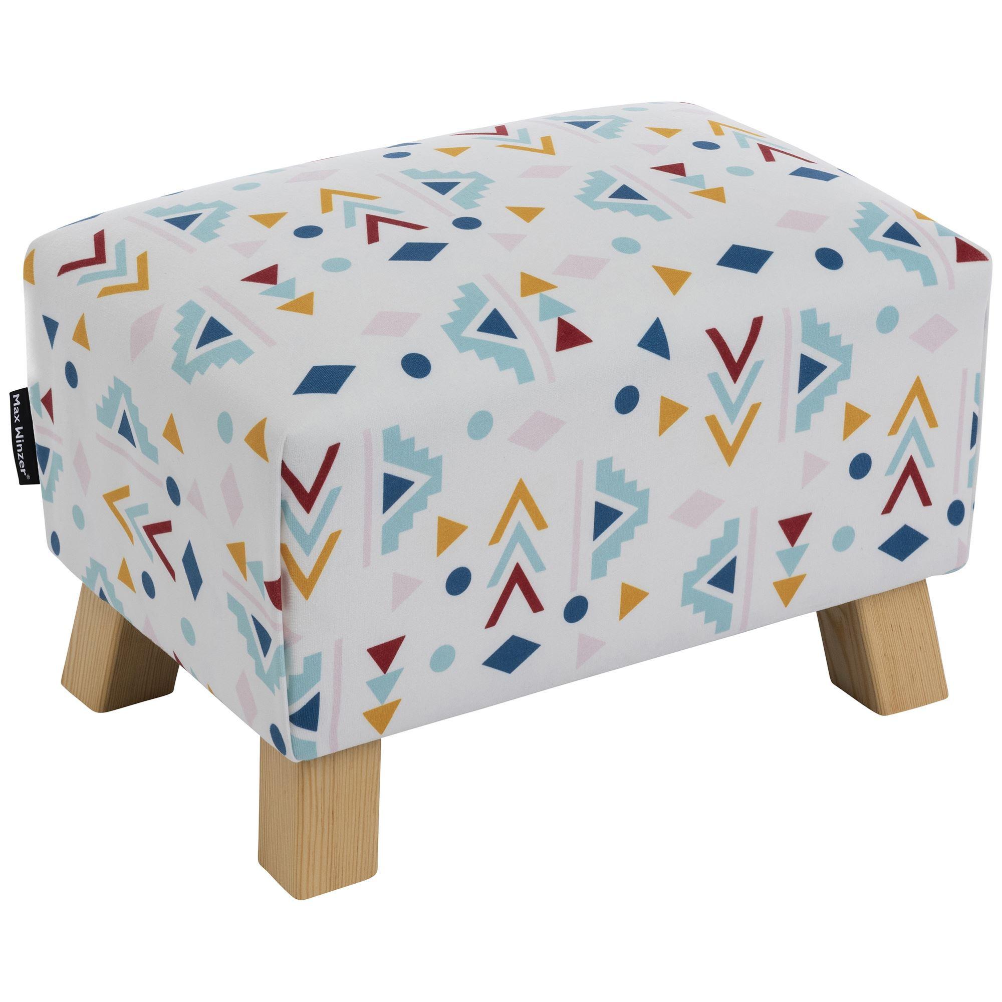 POLSTERHOCKER Kaylah Flachgewebe weiß - Weiß, Kunststoff (28/28/40cm) - 58aufmkessel