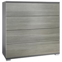 KOMMODE Pavos Avola-Anthrazit - Anthrazit/Hellgrau, Holzwerkstoff (76/76/35cm) - Vladon