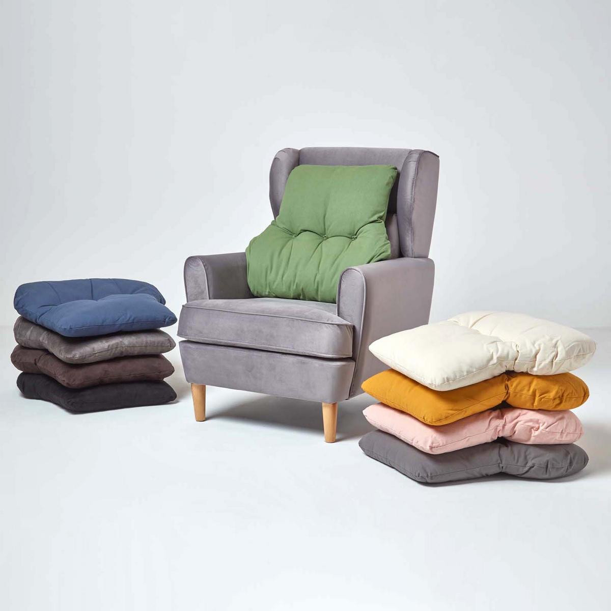 RÜCKENKISSEN senfgelb 68/58 cm – Stützkissen für Sessel, Baumwolle - Gelb, Textil (68/15cm) - Homescapes