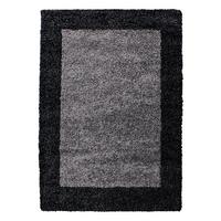 HOCHFLORTEPPICH RHEIN, mit Bordüre, Anthrazit, 300 x 400 cm - Anthrazit, Textil (400/300cm) - KADIMA DESIGN