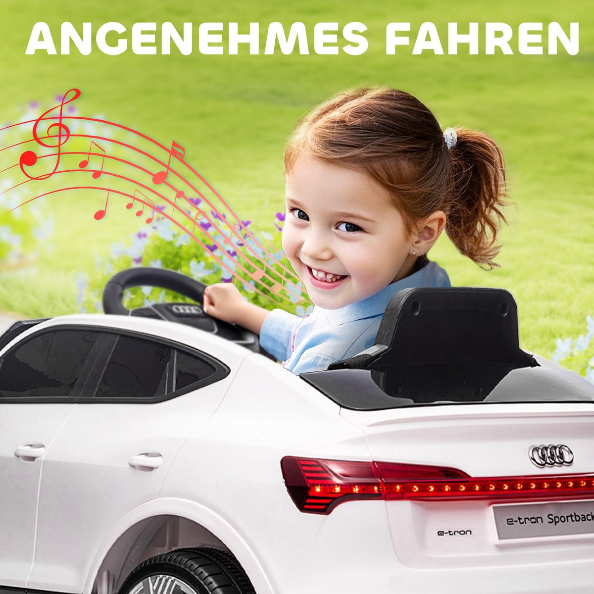 KINDERFAHRZEUG Elektroauto Elektro Kinderauto für kinder ab 3 Jahre Weiß - Weiß, Metall (108/60/47cm) - HOMCOM