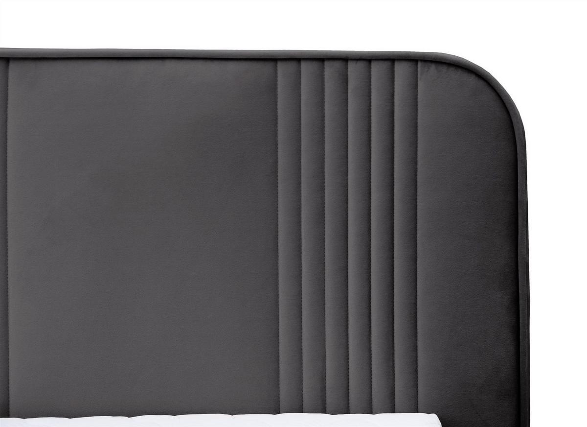 BOXBETT Alize - Anthrazit, Holzwerkstoff/Textil (200/200cm) - Fun Möbel